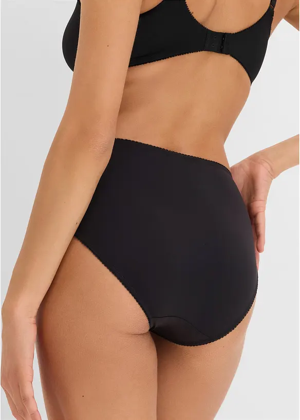 Slip alto in microfibra con pizzo (pacco da 3), bonprix