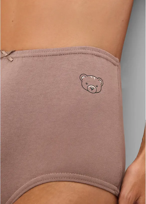 Slip a vita alta con cotone biologico (pacco da 4), bonprix