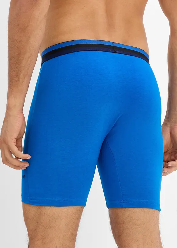 Boxer aderenti lunghi con morbido cotone (pacco da 3), bonprix