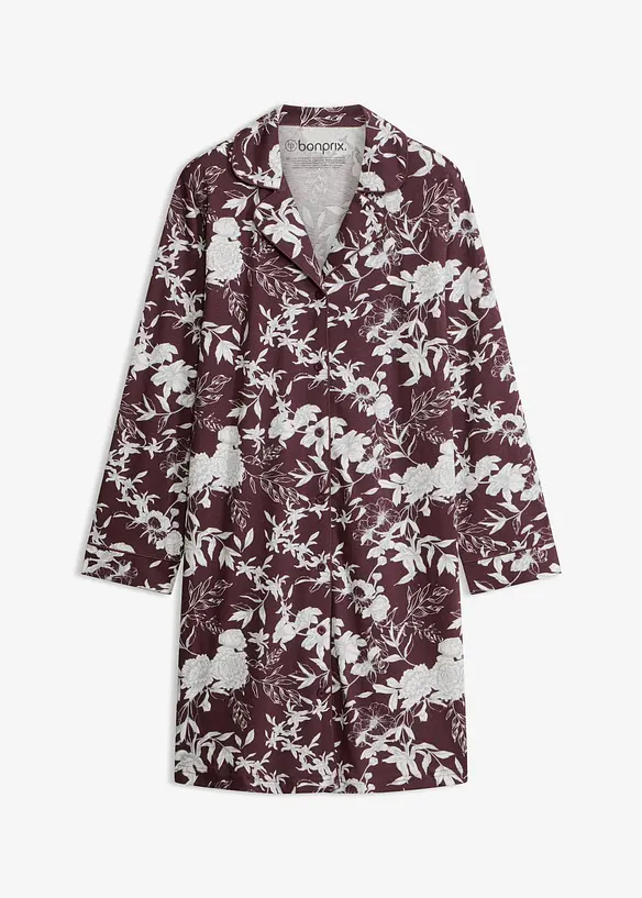 Camicia da notte in puro cotone con bottoni, bonprix