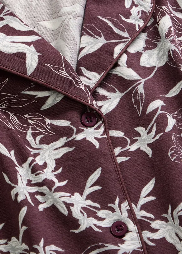 Camicia da notte in puro cotone con bottoni, bonprix