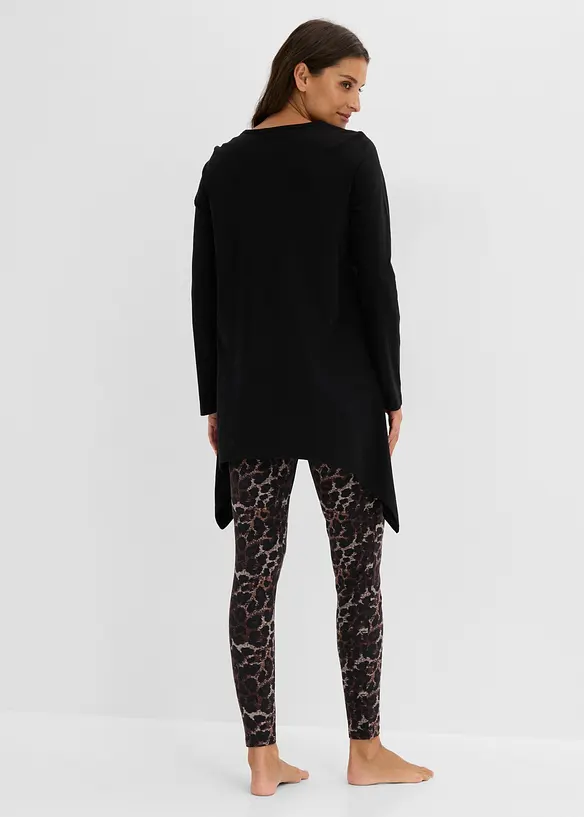 Pigiama con leggings in misto cotone, bonprix