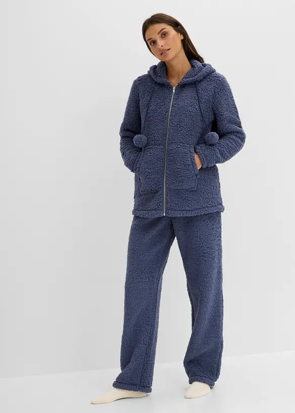 Tuta da casa loungewear in pile teddy, bonprix