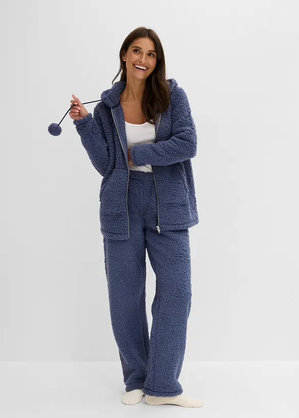 Tuta da casa loungewear in pile teddy, bonprix