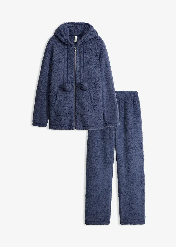 Tuta da casa loungewear in pile teddy, bonprix