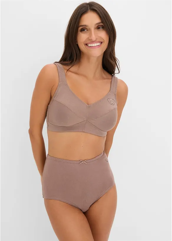 Reggiseno senza ferretto  con cotone biologico (pacco da 2), bonprix