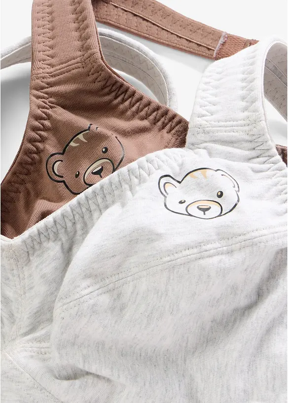 Reggiseno senza ferretto  con cotone biologico (pacco da 2), bonprix