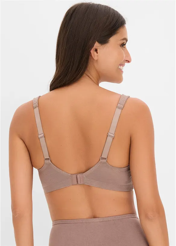 Reggiseno senza ferretto  con cotone biologico (pacco da 2), bonprix