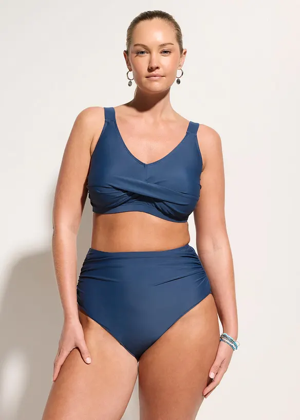 Bikini leggermente modellante con effetto incrociato (set 2 pezzi), bonprix