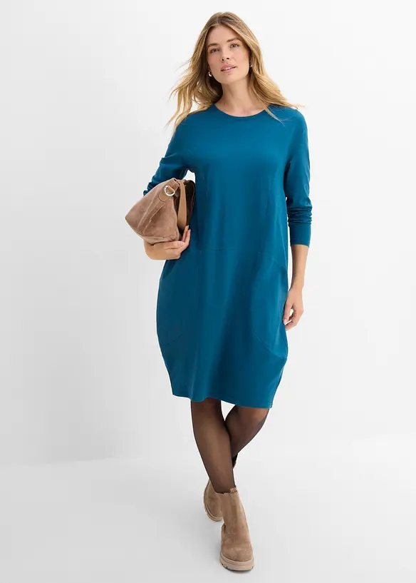 Abito in jersey dalla linea a uovo, bonprix