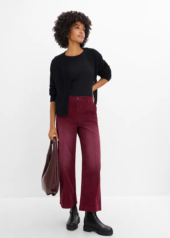 Pantaloni in velluto a coste di misto cotone, bonprix