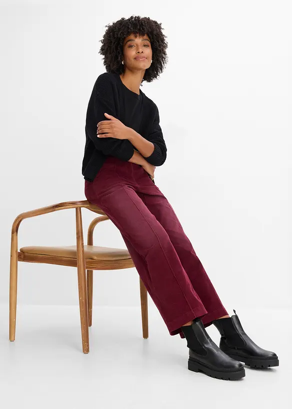 Pantaloni in velluto a coste di misto cotone, bonprix