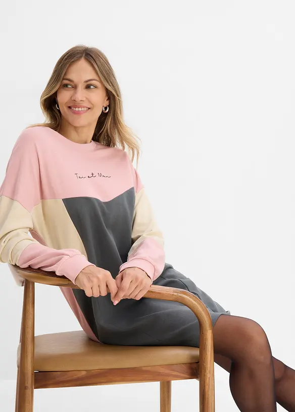 Abito in felpa di puro cotone, bonprix