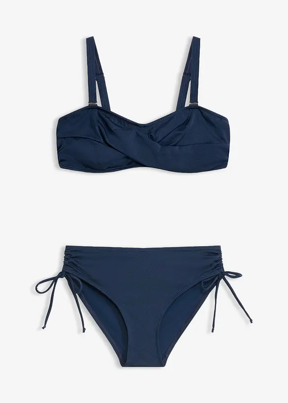 Bikini a balconcino  in materiale lucido (set 2 pezzi), bonprix