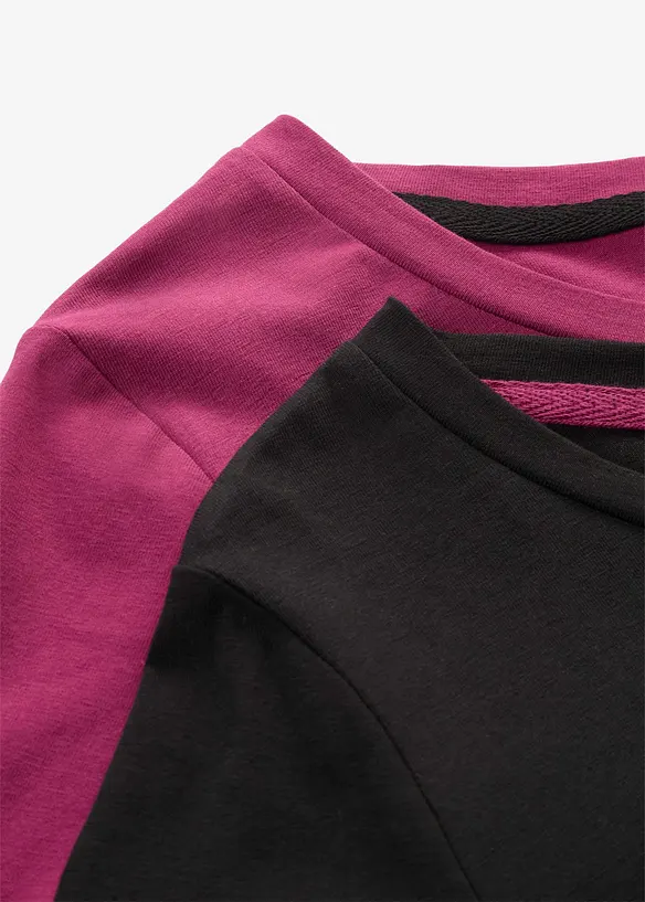 Abito in jersey di misto cotone elasticizzato (pacco da 2), bonprix