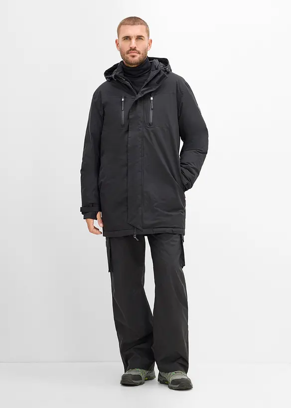 Parka tecnico impermeabile con vera piuma, bonprix