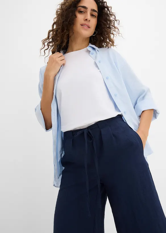 Pantaloni culotte in misto viscosa fluente, bonprix