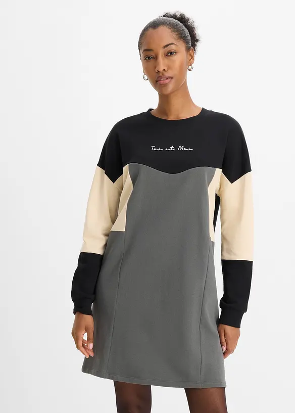Abito in felpa di puro cotone, bonprix
