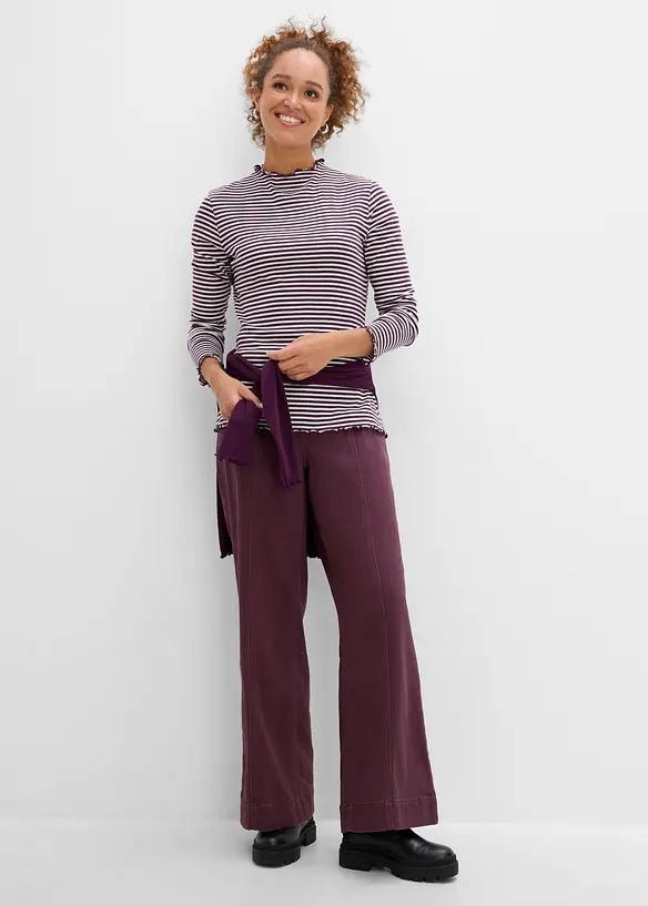 Maglia in puro cotone a costine (pacco da 2), bonprix