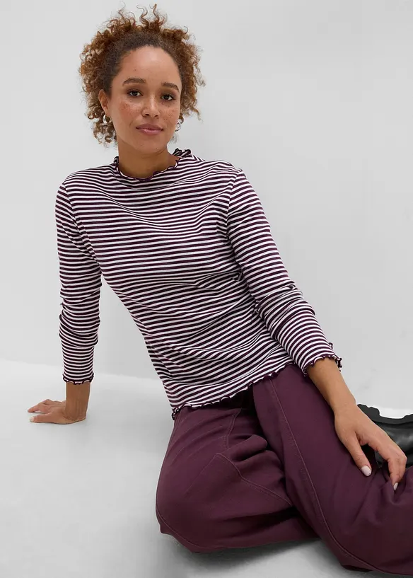 Maglia in puro cotone a costine (pacco da 2), bonprix