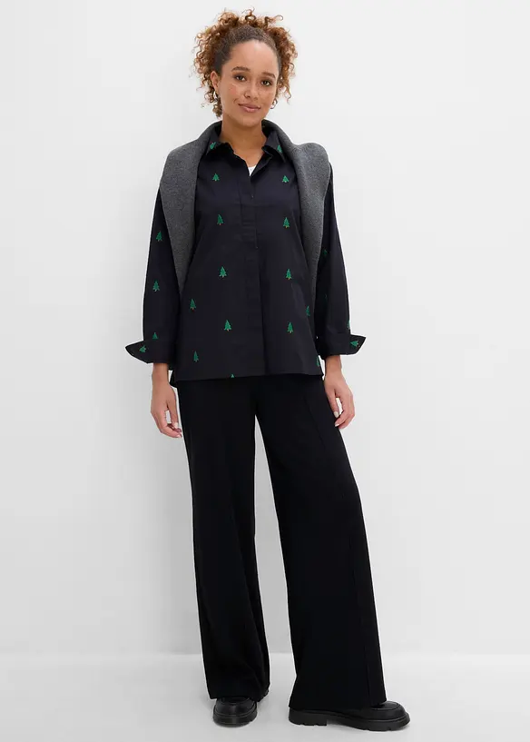 Camicia in puro cotone biologico con ricamo, bonprix
