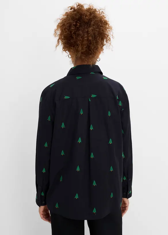 Camicia in puro cotone biologico con ricamo, bonprix