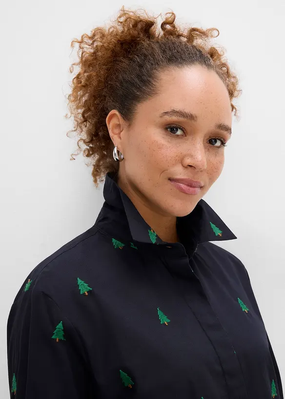 Camicia in puro cotone biologico con ricamo, bonprix