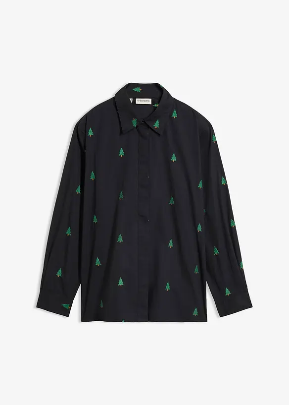 Camicia in puro cotone biologico con ricamo, bonprix