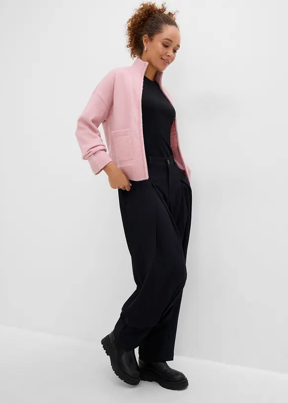 Pantaloni barrel in misto viscosa, bonprix