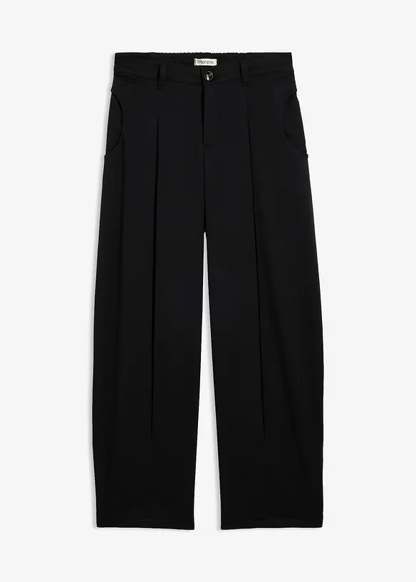 Pantaloni barrel in misto viscosa, bonprix