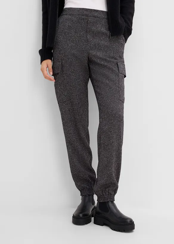 Pantaloni cargo in misto viscosa, bonprix