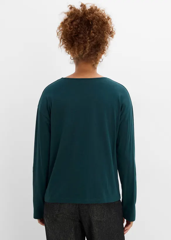 Maglia a maniche lunghe in puro cotone biologico, bonprix