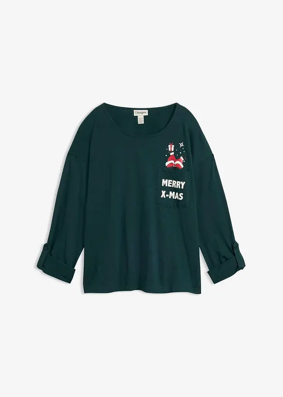 Maglia a maniche lunghe in puro cotone biologico, bonprix