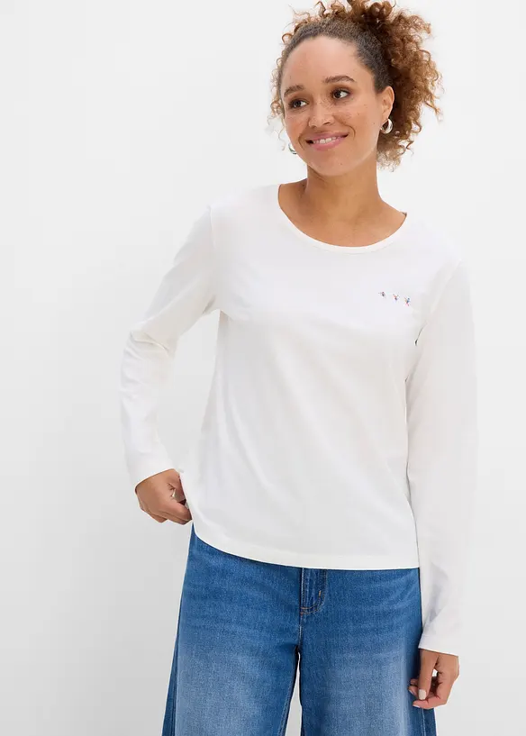 Maglia a maniche lunghe in puro cotone biologico, bonprix