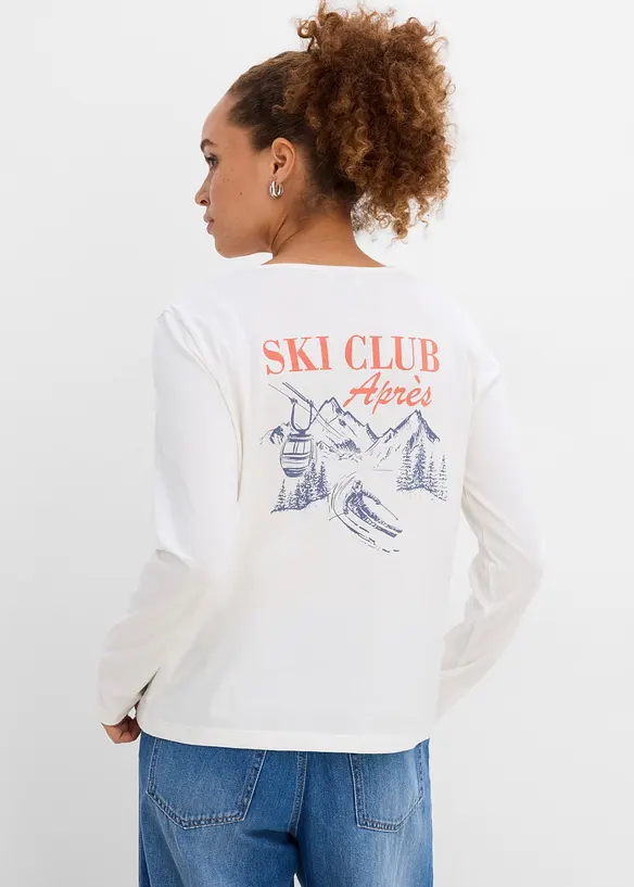 Maglia a maniche lunghe in puro cotone biologico, bonprix