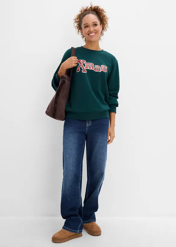 Felpa in misto cotone, bonprix