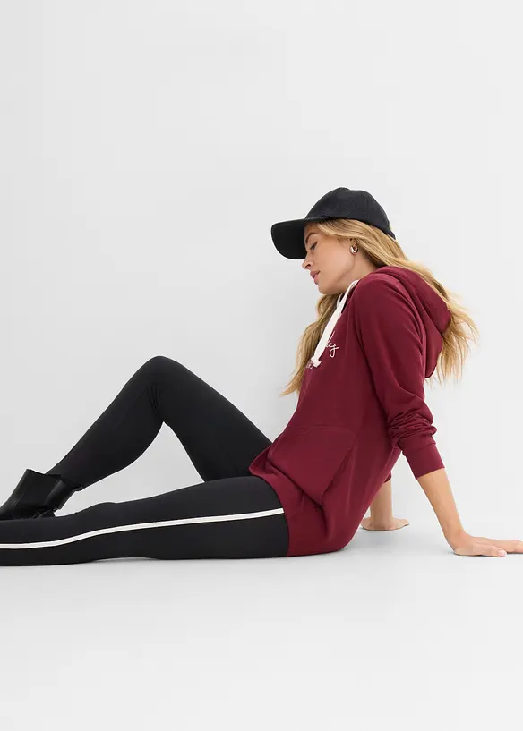Tuta sportiva con felpa lunga e leggings (set 2 pezzi), bonprix