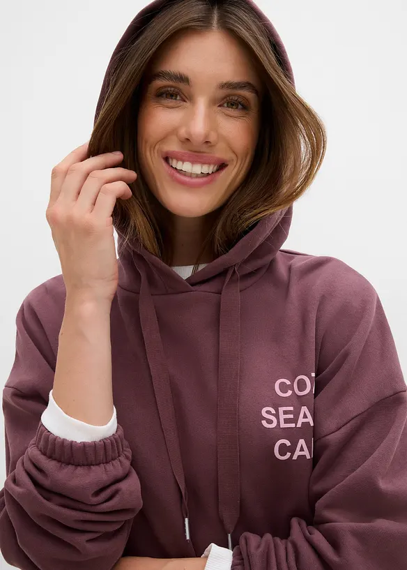 Felpa oversize in puro cotone, bonprix