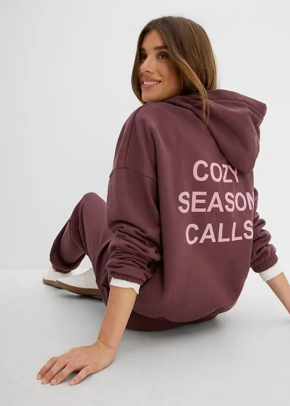 Felpa oversize in puro cotone, bonprix