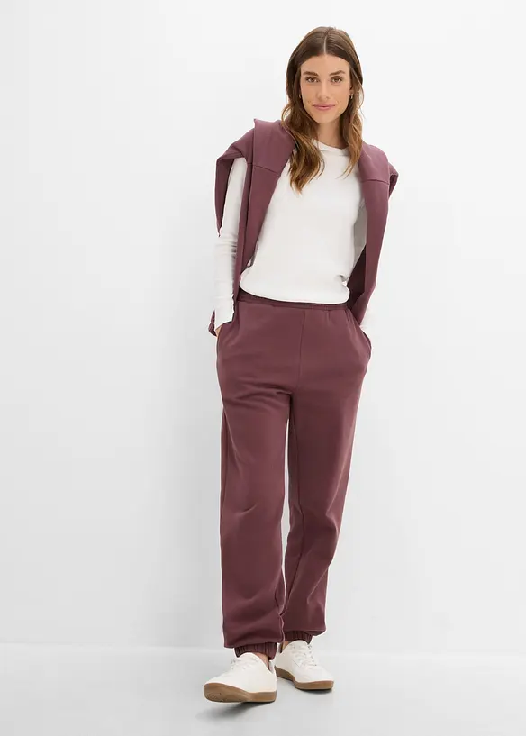Pantaloni in felpa di puro cotone, bonprix