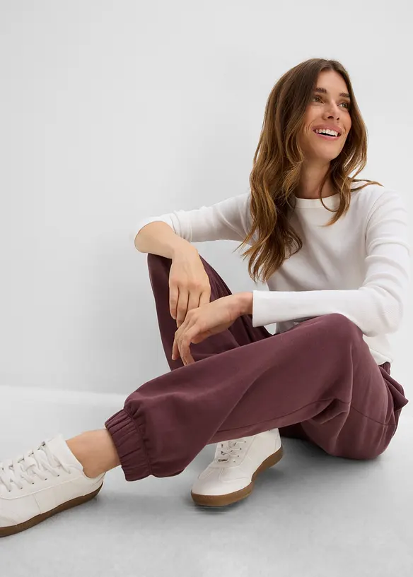 Pantaloni in felpa di puro cotone, bonprix