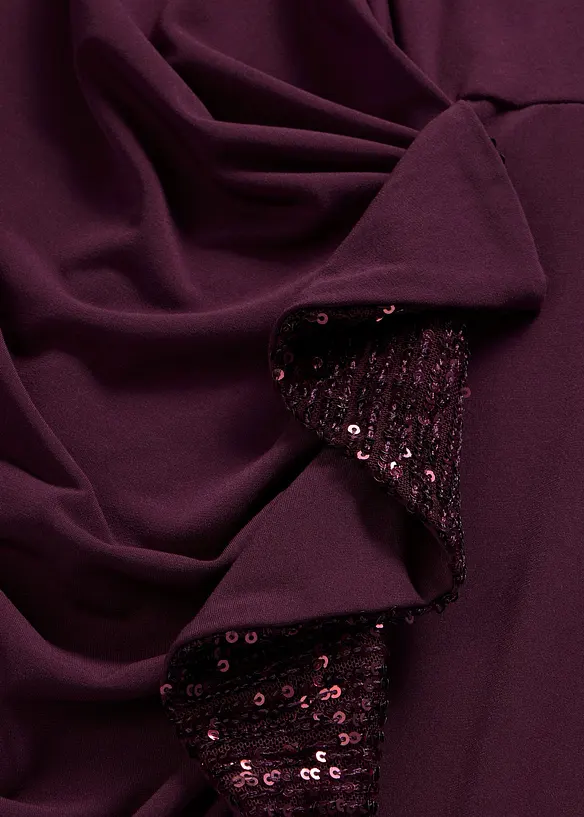 Abito di jersey con paillettes, bonprix