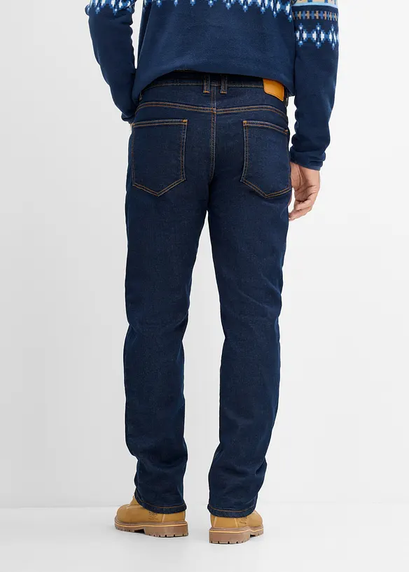 Jeans termici classic fit con fodera calda in pile, straight, bonprix