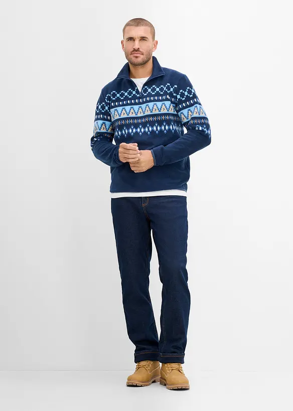 Jeans termici classic fit con fodera calda in pile, straight, bonprix