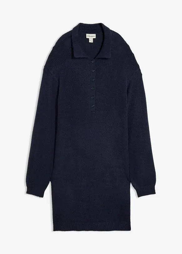 Abito corto in maglia con bottoni, bonprix