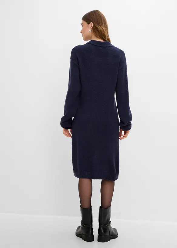 Abito corto in maglia con bottoni, bonprix