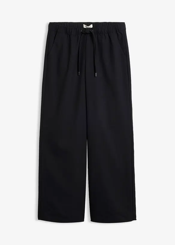 Pantaloni in misto viscosa effetto lana, bonprix