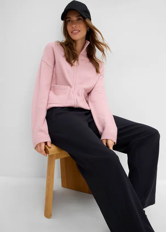 Pantaloni in misto viscosa effetto lana, bonprix