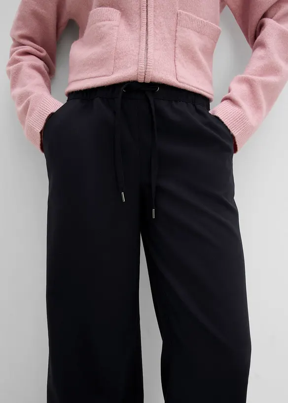 Pantaloni in misto viscosa effetto lana, bonprix