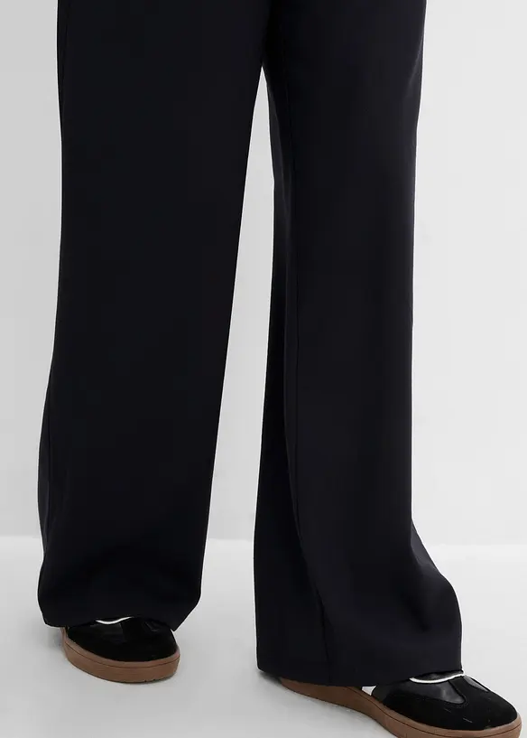 Pantaloni in misto viscosa effetto lana, bonprix